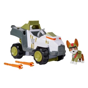 Set Figurina cu Vehicul Paw Patrol Jungle Pups Deluxe, Tracker’s Monkey Vehicle - Img 1