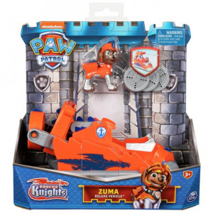 Set Figurina cu Vehicul Transformabil Paw Patrol - Rescue Knights Zuma - Img 1