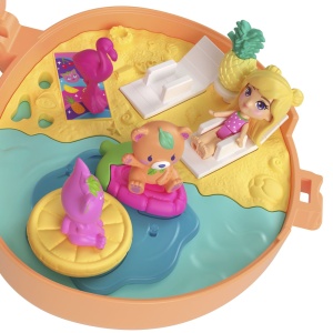 Set joacă Polly Pocket, ursuleț roz, accesorii tematice, dimensiune compactă - Img 9