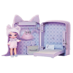 Set papusa Na! Na! Na! Surprise,3 in 1, papusa Lavender Kitty si ghiozdan cu dormitor - Img 2