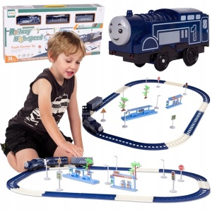 Set Trenulet interactiv cu lumini si sunete, Railway HighSpeed - Img 3