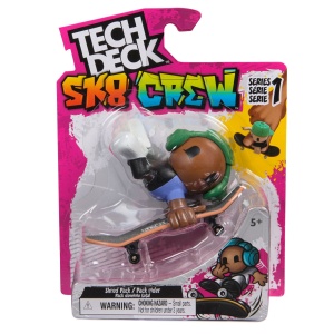 TECH DECH SK8 CREW PACHET PLACA SI FIGURINA 9.6CM CASTI VERZI - Img 1
