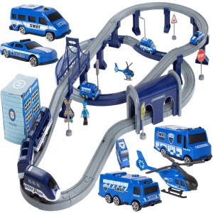 Tren electric de politie cu vehicule si elicopter, MalPlay - Img 15