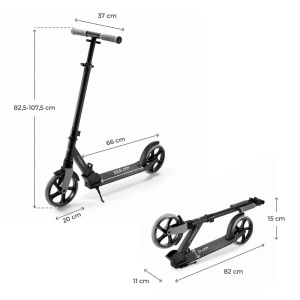 TROTINETA KINDERKRAFT FREELY, BLACK - Img 7