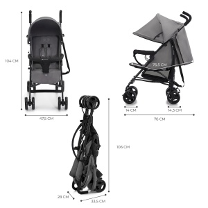 CARUCIOR SPORT KINDERKRAFT TIK, TIP UMBRELA, STONE GREY - Img 7