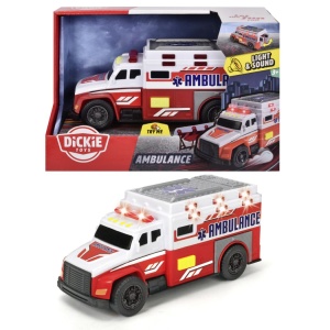 DICKIE TOYS AMBULANTA CU LUMINI SI SUNETE 15CM - Img 7