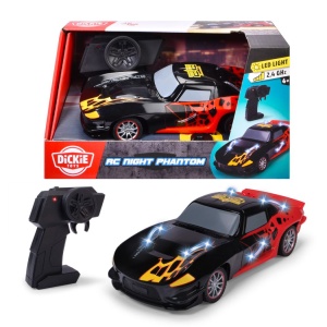 DICKIE TOYS MASINUTA NIGHT PHANTOM RC CU TELECOMANDA 2.4GHz SCARA 1 LA 18 - Img 3