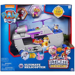 Figurina cu Lumini Paw Patrol Ultimate-Skye si Avionul Urias - Img 1