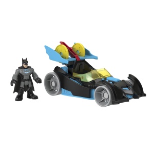 FISHER PRICE IMAGINEXT DC SUPER FRIENDS VEHICUL CU FIGURINA BATMAN CU COSTUM GRI - Img 5