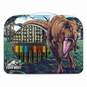 Gentută de desen Art Case, Jurassic World, set complet, multicolor, 33x25x1.8cm