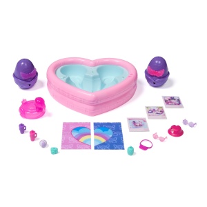HATCHIMALS ALIVE NEON RAINBOW SET PETRECERE LA PISCINA - Img 5