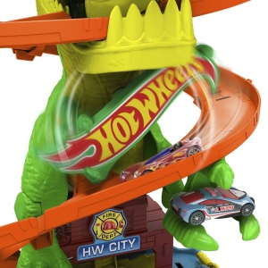 HOT WHEELS CITY SET STATIA DE POMPIERI SI BATALIA CU TREX - Img 6