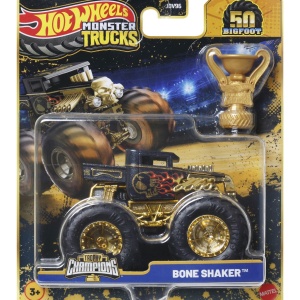 HOT WHEELS MONSTER TRUCK 50 BIGFOOT TROPHY CHAMPIONS MASINUTA BONE SHAKER SCARA 1 LA 64