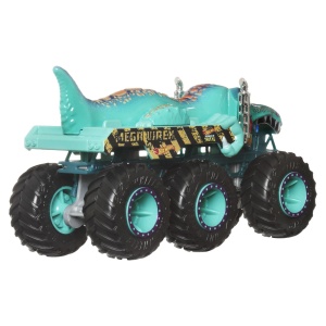 HOT WHEELS MONSTER TRUCK BIG RIGS MASINUTA METALICA CU 6 ROTI MEGA-WREX TURCOAZ SCARA 1 LA 64 - Img 5