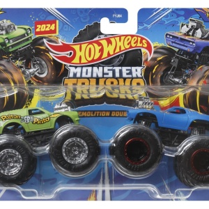 HOT WHEELS MONSTER TRUCK SET 2 MASINI RODGER DODGER SI POISON PINTA SCARA 1 LA 64