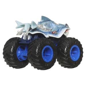 HOT WHEELS MONSTER TRUCK SHARKS VS DINOS MASINUTA GREAT BITE ECHIPA SHARK SCARA 1 LA 64 - Img 4