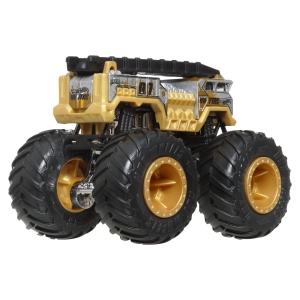 HOT WHEELS MONSTER TRUCK SI MASINUTA METALICA 5 ALARM AURIU - Img 4