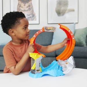 HOT WHEELS MONSTER TRUCKS PISTA SPIRALA IZBIREA RECHINULUI CU 1 MASINUTA MEGA WREX INCLUSA - Img 5