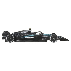 HOT WHEELS PREMIUM REAL RIDERS FORMULA 1 2024 MASINUTA METALICA MERCEDES AMG PETRONAS FORMULA ONE TEAM SCARA 1 LA 64 - Img 4