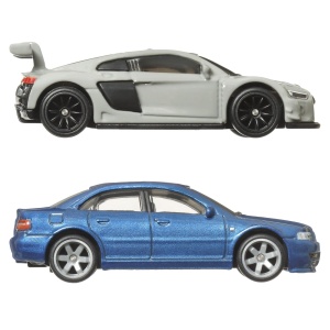 HOT WHEELS PREMIUM SET 2 MASINUTE METALICE AUDI S4 QUATTRO SI AUDI R8 LMS SCARA 1:64 - Img 4