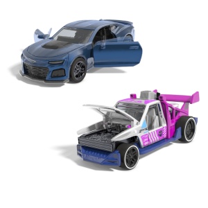 HOT WHEELS SET 2 MASINUTE METALICE PULL BACK CAMARO ZL1 2022 SI LOLUX 1:43 - Img 4