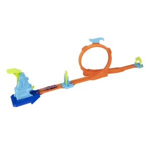 HOT WHEELS STUNT TRACKS PISTA CASCADORII CU BUCLA SI MASINUTA INCLUSA - Img 2