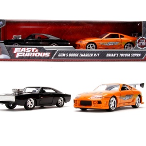 JADA FAST AND FURIOUS SET 2 MASINUTE METALICE DOMS DODGE CHARGER RT SI BRIANS TOYOTA SUPRA SCARA 1 LA 32