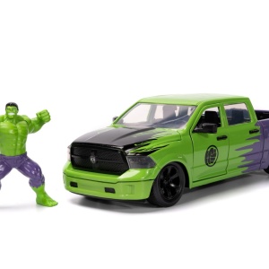 JADA MARVEL SET FIGURINA HULK SI MASINUTA METALICA RAM 1500 2014 SCARA 1:24 - Img 2