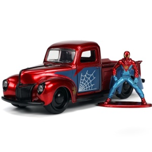 JADA MARVEL SET MASINUTA METALICA FORD PICK UP SCARA 1:32 SI FIGURINA METALICA SPIDER MAN - Img 2