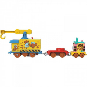 Locomotiva Motorizata Muddy Fix'Em Up cu doua vagoane, Thomas si Prietenii - Img 3