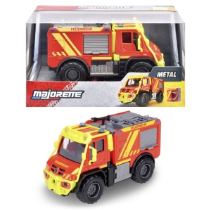 MAJORETTE MASINA METALICA DE POMPIERI MERCEDES UNIMOG U530 SCARA 1 LA 43 - Img 2