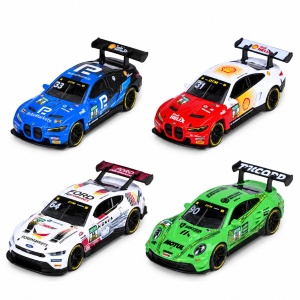 MAJORETTE SET 4 MASINUTE METALICE MOTORSPORT DTM SCARA 1 LA 64 - Img 2