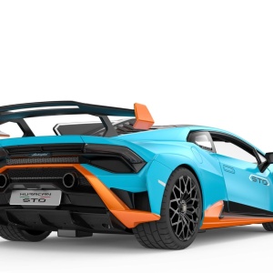 Masina cu telecomanda Lamborghini Huracan STO albastru, scara 1:14, dimensiuni 43x25.5x17.5cm - Img 7