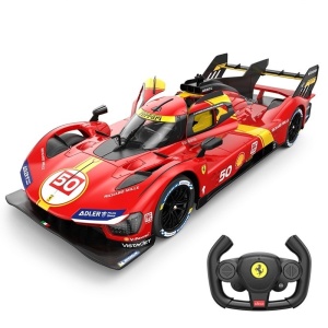 Masina cu telecomanda Rastar Ferrari 499P, 1:14, rosie, 43x25.5x17.5cm  - Img 6