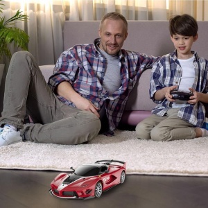 Mașină cu telecomandă Rastar Ferrari FXX K Evo, roșu, 1:14, 35x14.6x8cm - Img 4