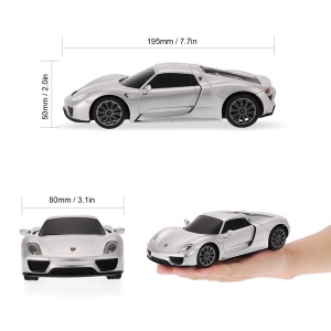Masina cu telecomanda Rastar Porsche 918 Spyder Argintiu, 2WD, 19.2x9.1x5.1cm - Img 9