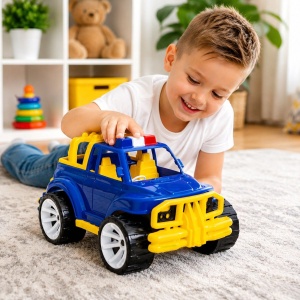 MASINA JEEP OFF ROADER ALBASTRU INCHIS 39CM - Img 3