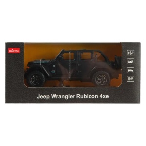 Mașinuță metalică Jeep Wrangler Rubicon 4XE, negru, 1:32, cu portiere funcționale, 19x9.5x8.5cm - Img 2