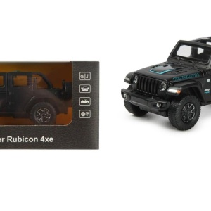 Mașinuță metalică Jeep Wrangler Rubicon 4XE, negru, 1:32, cu portiere funcționale, 19x9.5x8.5cm - Img 5