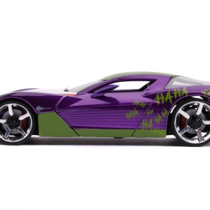 MASINUTE METALICA CHEVY CORVETTE STINGRAY 2009 SI FIGURINA JOKER SCARA 1:24 - Img 6