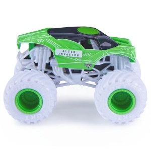 MONSTER JAM MASINUTA METALICA ALIEN INVASION SCARA 1 LA 64 - Img 4