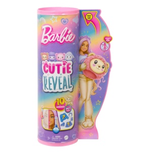 Papusa Barbie Dreamtopia Color Reveal, cu Tematica pentru Costume de Animale, Leu