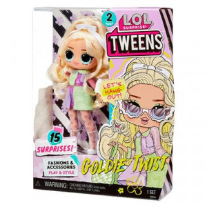 Papusa LOL Surprise Tweens Doll Goldie Twist, 15 surprize - Img 6