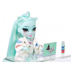 Papusa Rainbow High Shadow High Zooey Electra, cu haine si accesorii, 28 cm - Img 4