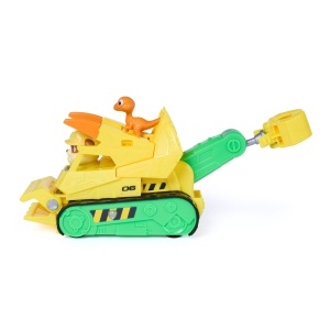PATRULA CATELUSILOR FILMUL CU DINOZAURI SET DINO VEHICUL BULDOZER CU FIGURINA RUBBLE SI ACCESORII 15CM - Img 8