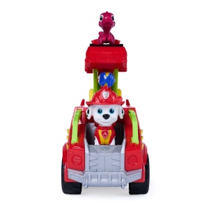 PATRULA CATELUSILOR FILMUL CU DINOZAURI SET DINO VEHICUL DE POMPIERI CU FIGURINA MARSHALL SI ACCESORII 15CM - Img 3