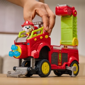 PATRULA CATELUSILOR FILMUL CU DINOZAURI SET VEHICUL DINO DE POMPIERI CU FIGURINA MARSHALL SI ACCESORII - Img 7