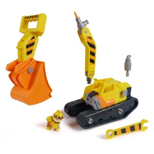 PATRULA CATELUSILOR RUBBLE SI ECHIPA VEHICUL BULDOZER MULTIFUNCTIONAL 2 IN 1 - Img 3