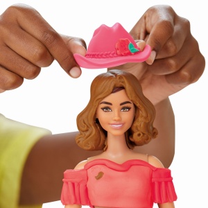 PLAY DOH BARBIE SET PLASTELINA CREATII VESTIMENTARE CU FLORI SI FRANJURI COWBOY - Img 7