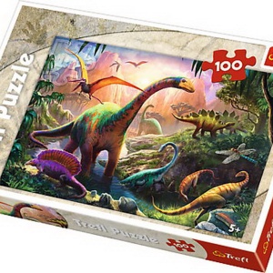 PUZZLE TREFL 100 PE TARAMUL DINOZAURILOR